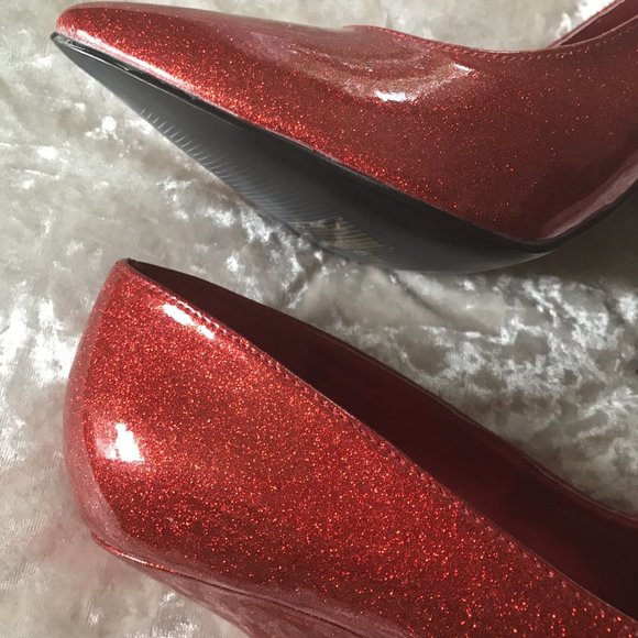 Sexy Red Glitter Patent Heels Pin Up Couture 11 - Picture 5 of 6